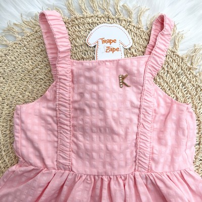 Vestido Rosa Regata Xadrez